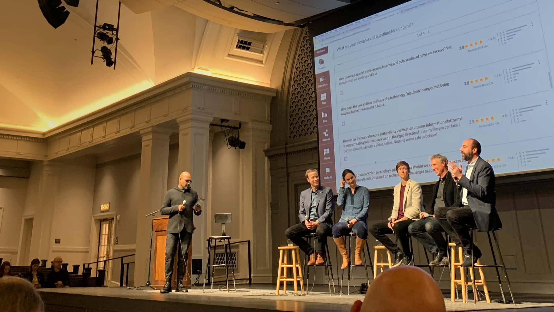 a panel discussion organized by the UW Center for an Informed Public at Town Hall Seattle addresses audience questions