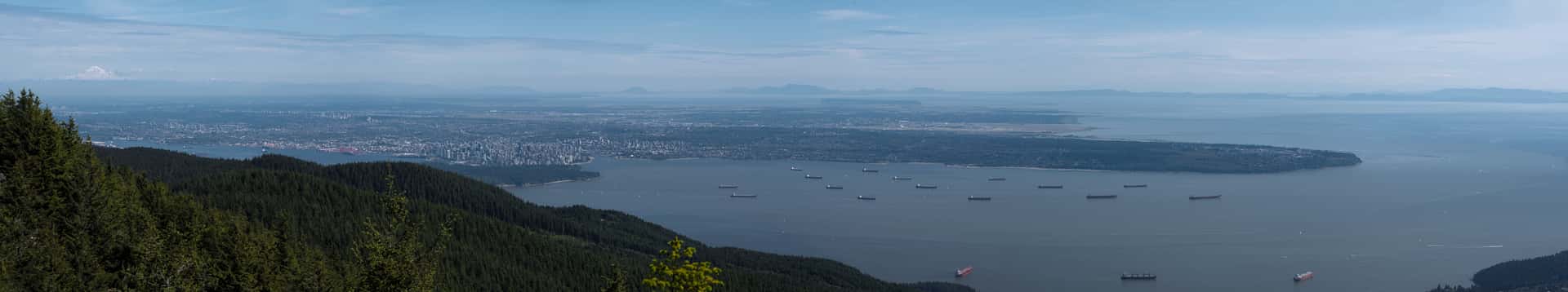 view of Vancouver and Mt. Baker from Eagle Bluffs