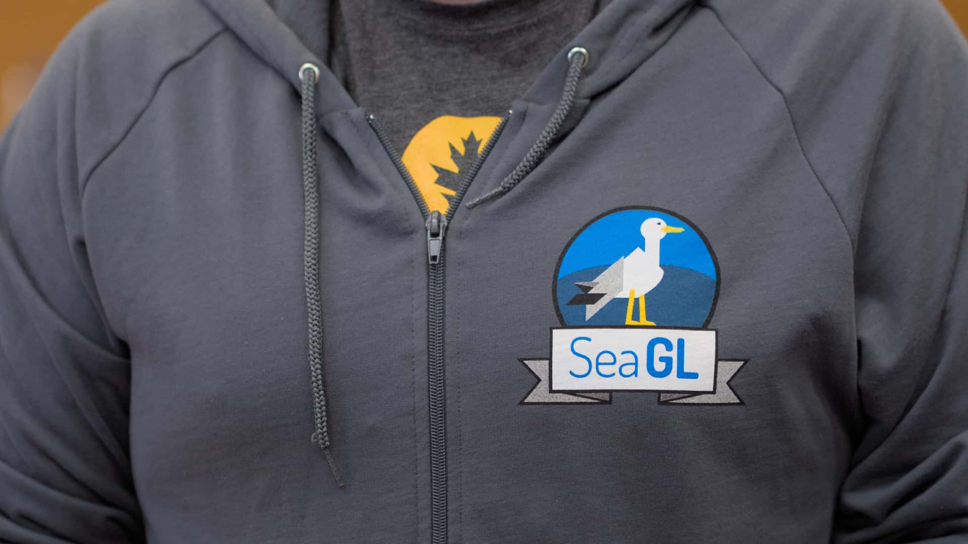 hoodie with the SeaGL logo
